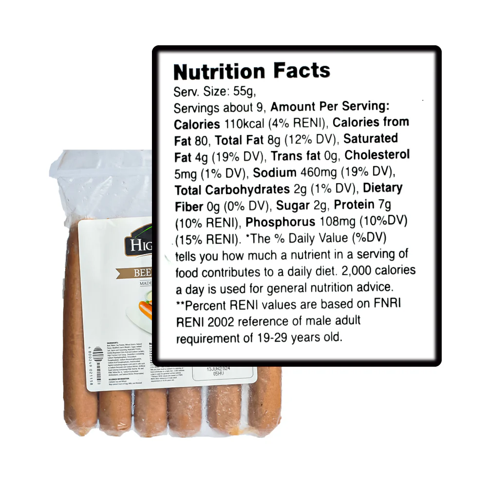 Highlands Gold Beef Franks 500g - Image 2