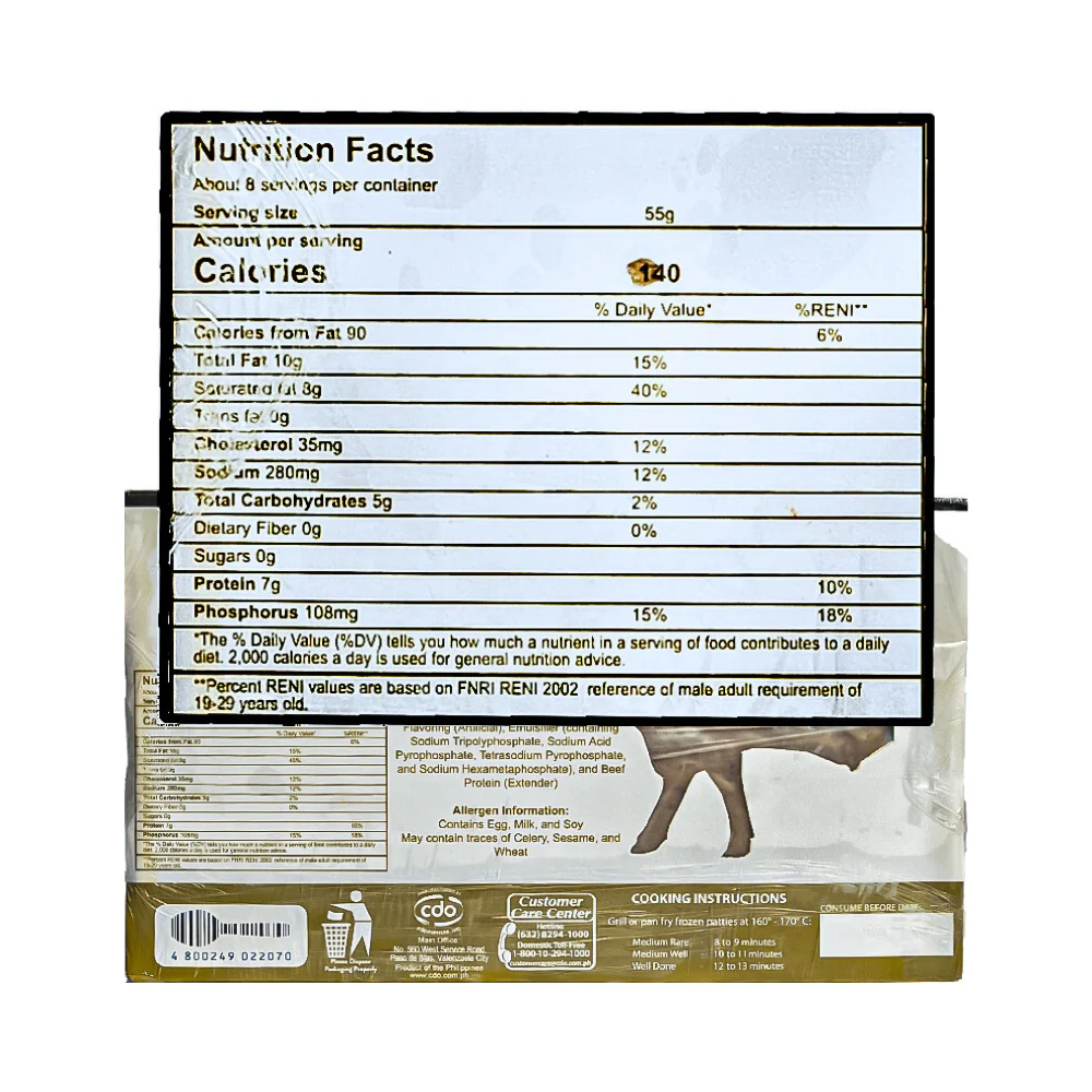 Highlands Gold Premium Beef Patties 452g - Image 2