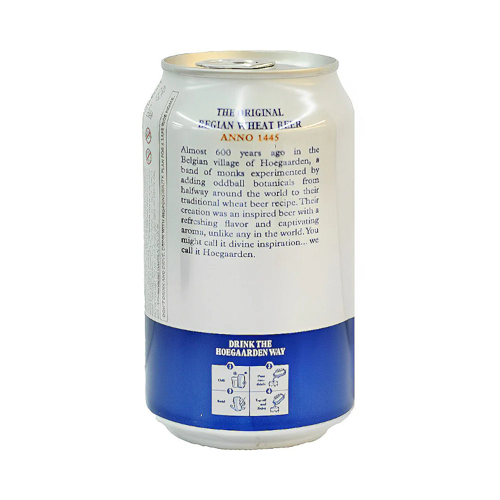 Hoegaarden Wheat Beer Coriander And Orange Peel Can 330ml - Image 3