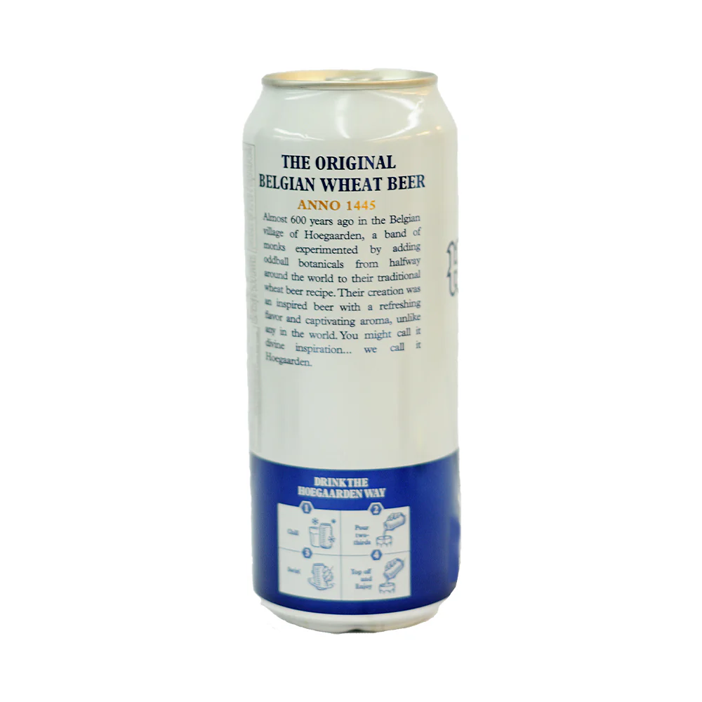 Hoegaarden Wheat Beer Coriander And Orange Peel Can 500ml - Image 3