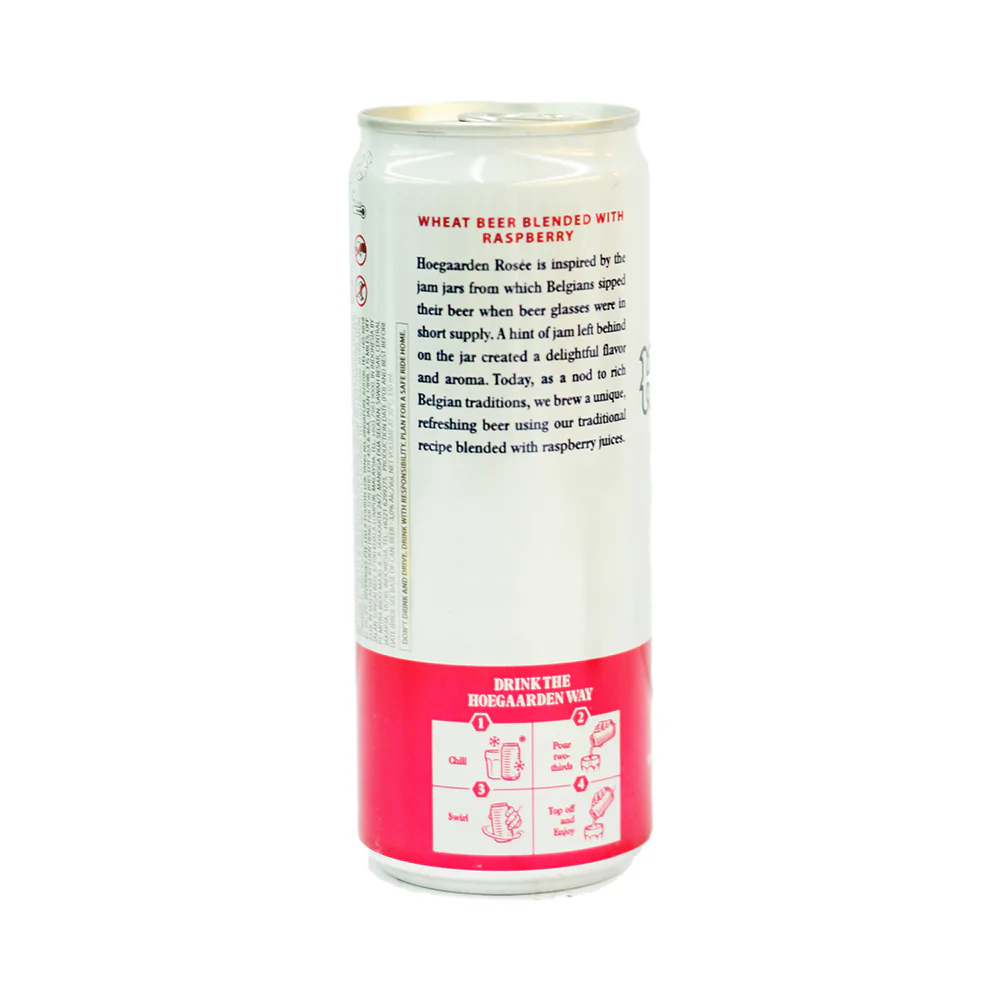 Hoegaarden Wheat Beer Rose Can 330ml - Image 3