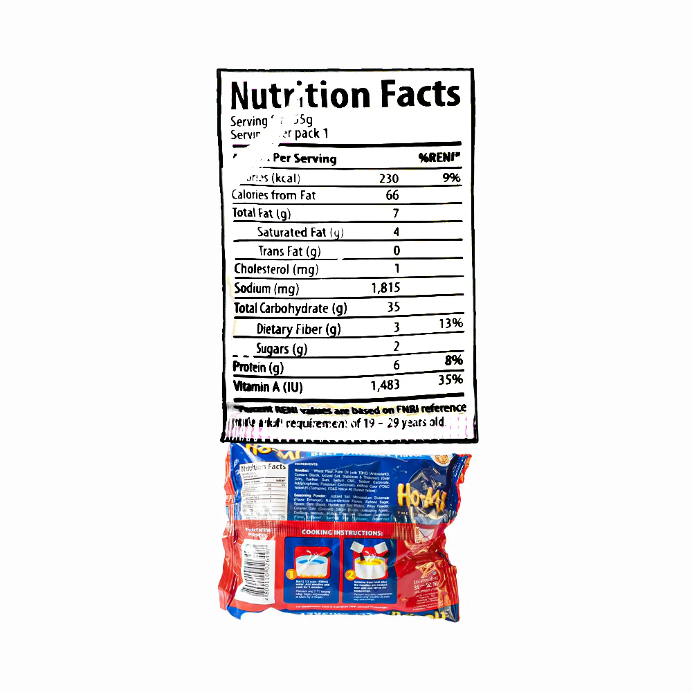 Homi Instant Mami Noodles Beef Brisket 55g - Image 3