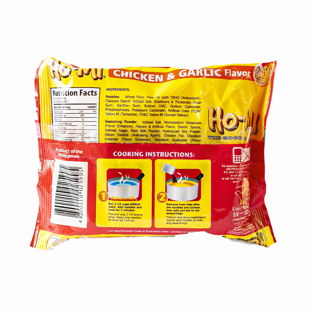 Homi Instant Mami Noodles Chicken and Garlic 55g - Image 2