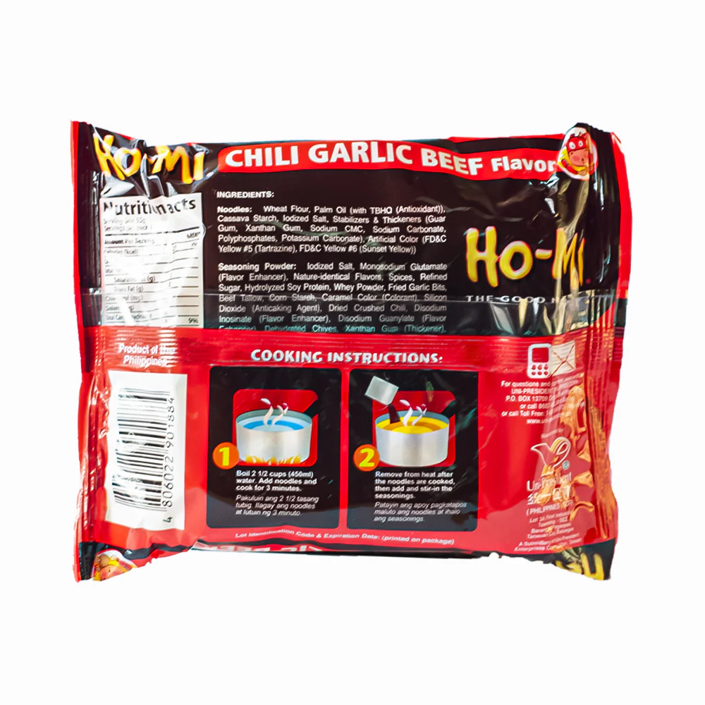 Homi Instant Mami Noodles Chili Garlic Beef 55g - Image 2