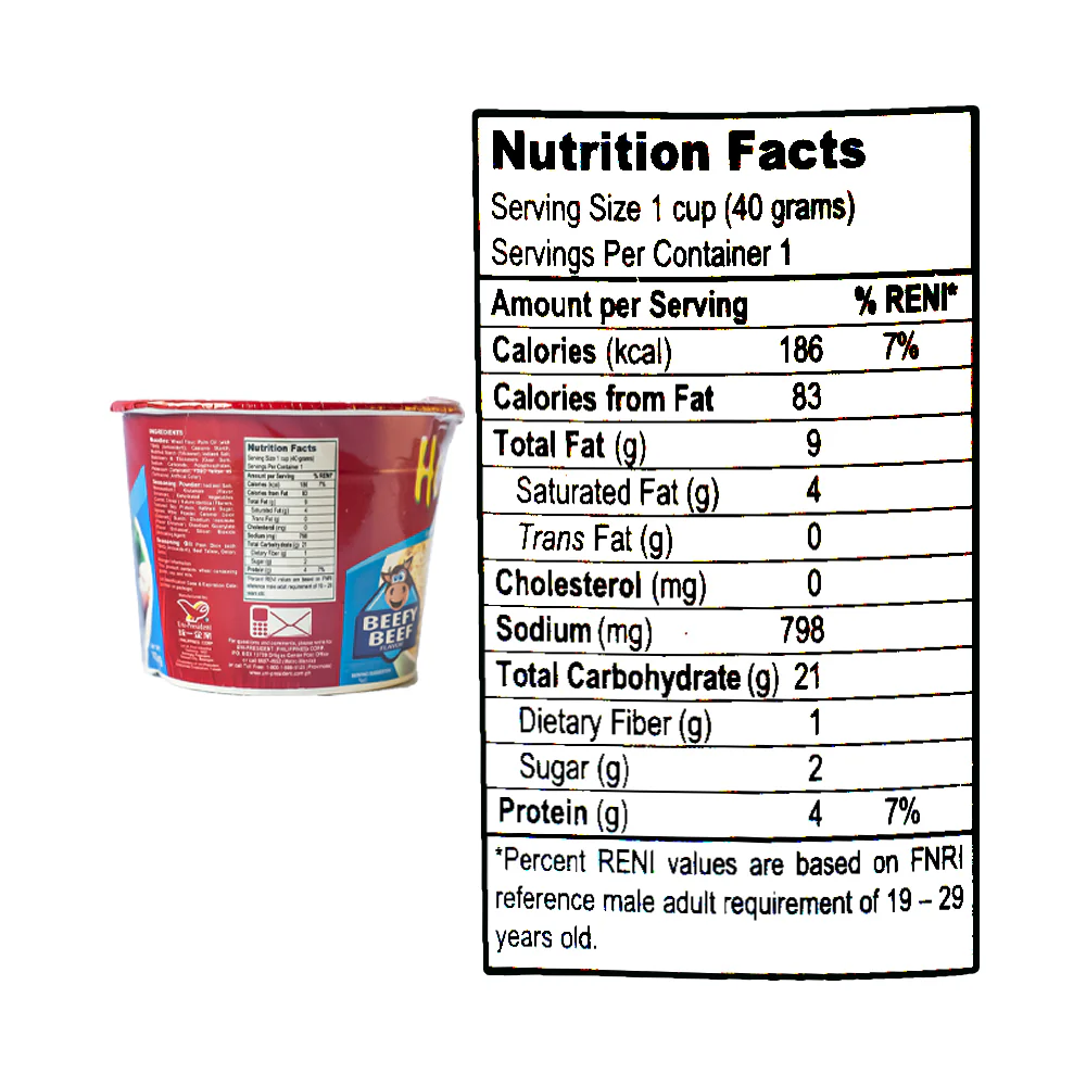 Homi Instant Mami Noodles Econobowl Beef Brisket 40g - Image 3