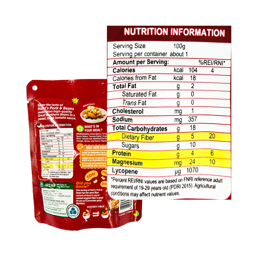 Hunt's Pork And Beans 100g - Image 2