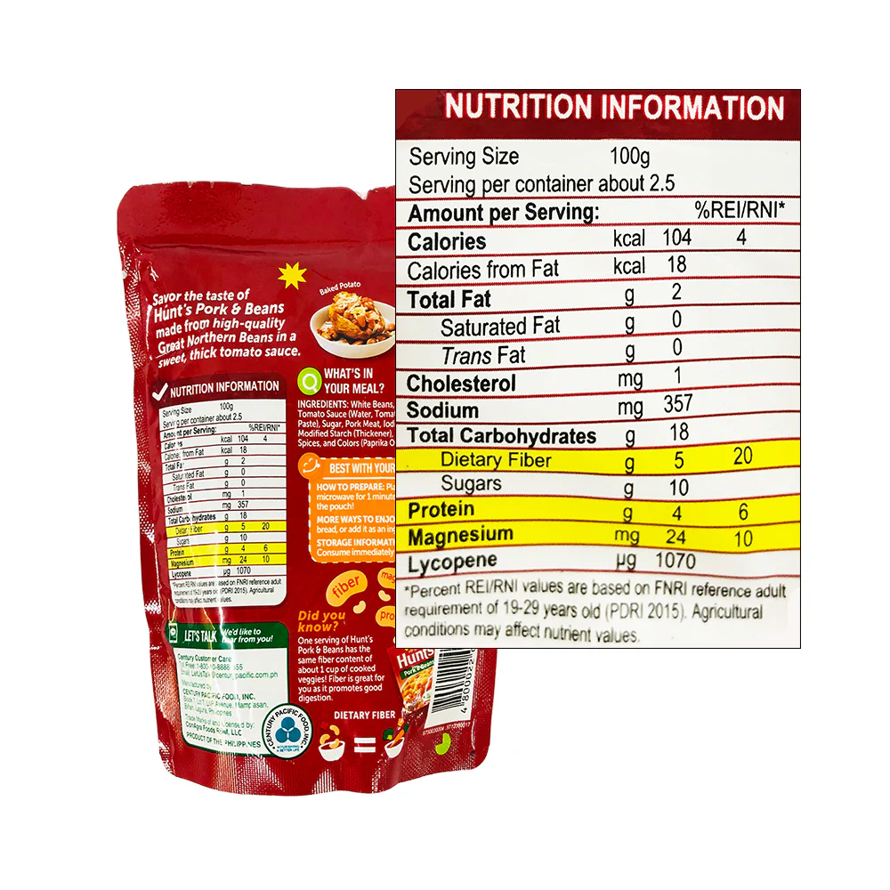 Hunt's Pork And Beans Doy Pack 230g - Image 2
