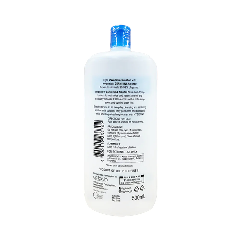 Hygienix Alcohol with Moisturizer 500ml - Image 2