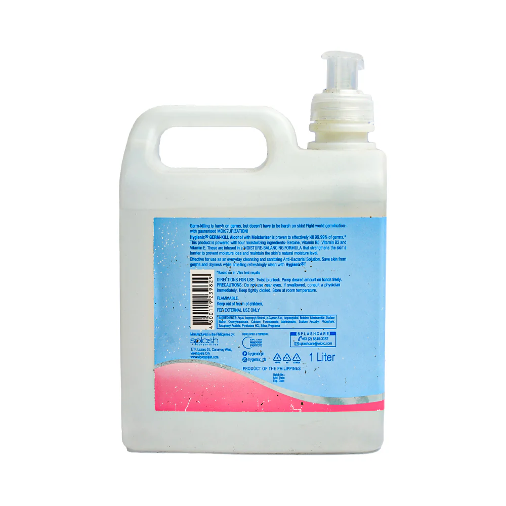 Hygienix Alcohol With Moisturizer With Pump 1L - Image 2