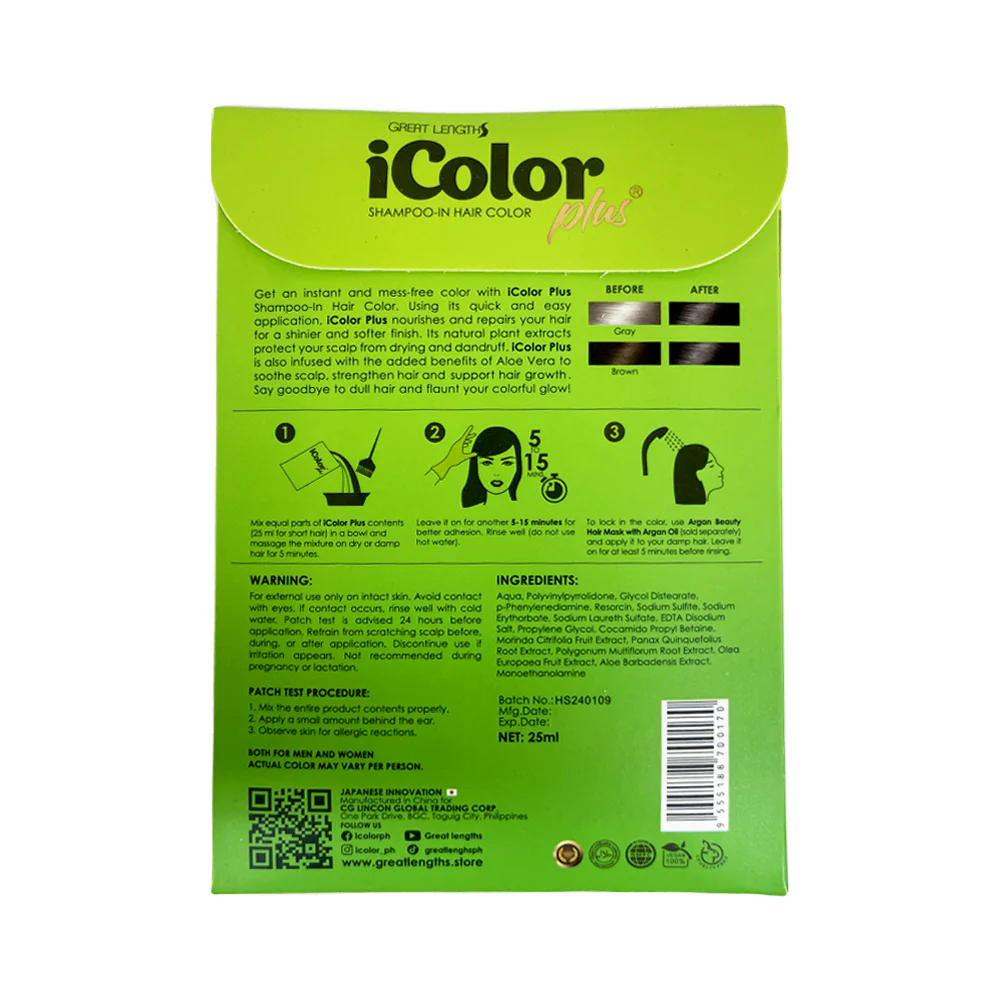 Icolor Shampoo In Hair Color Black 25ml - Image 2