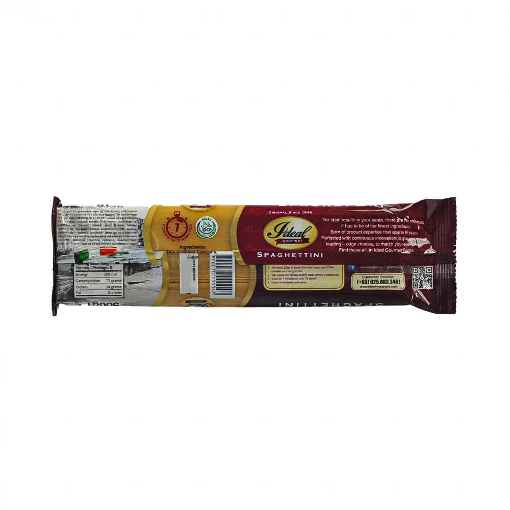 Ideal Gourmet Spaghettini 500g - Image 2