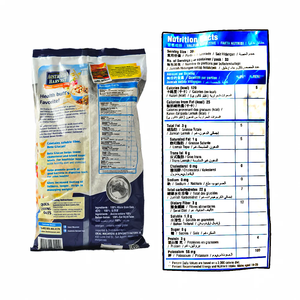 Ideal Harvest Oats Quick Cooking 1000g - Image 3