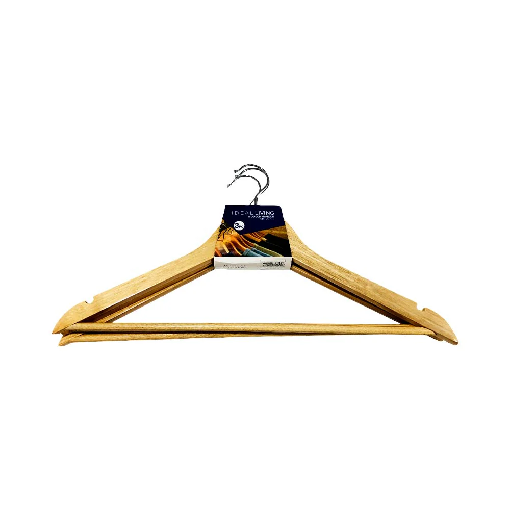 Ideal Living 3in1 Wooden Hanger - Image 2