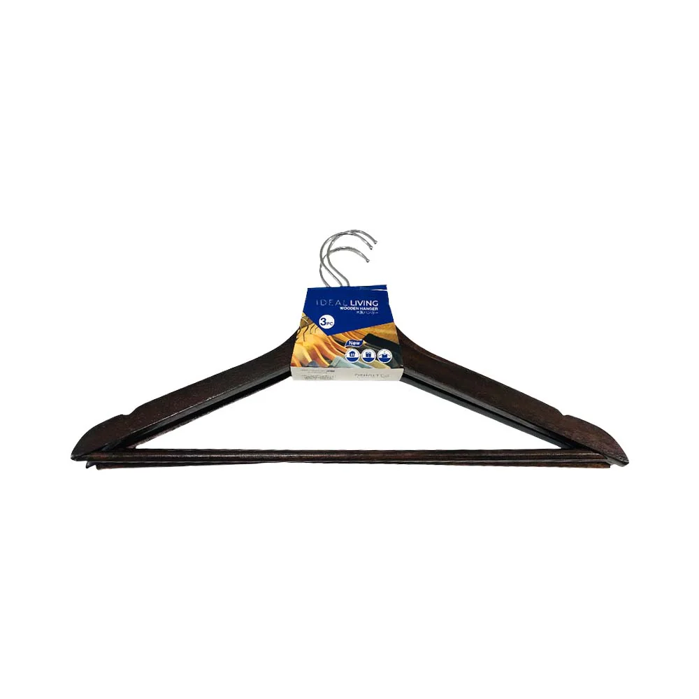 Ideal Living 3in1 Wooden Hanger - Image 3