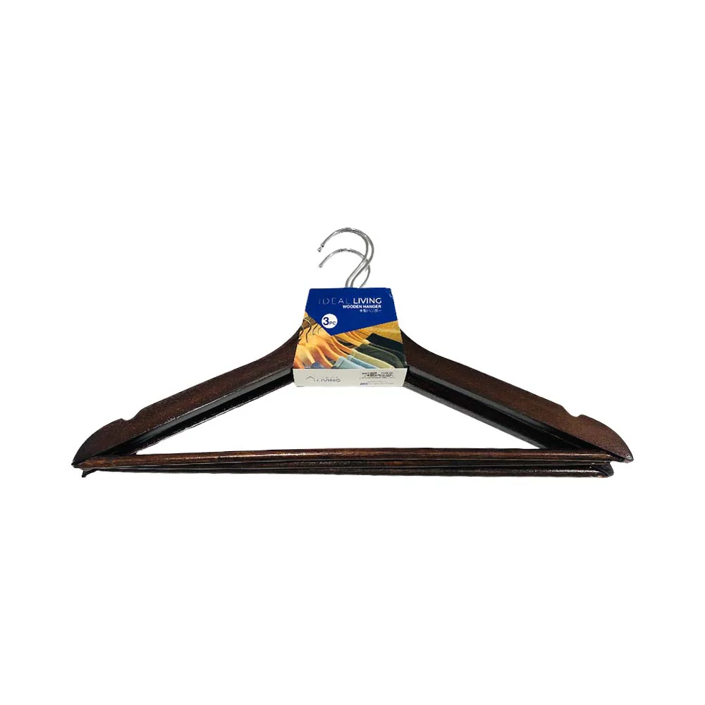 Ideal Living 3in1 Wooden Hanger - Image 4