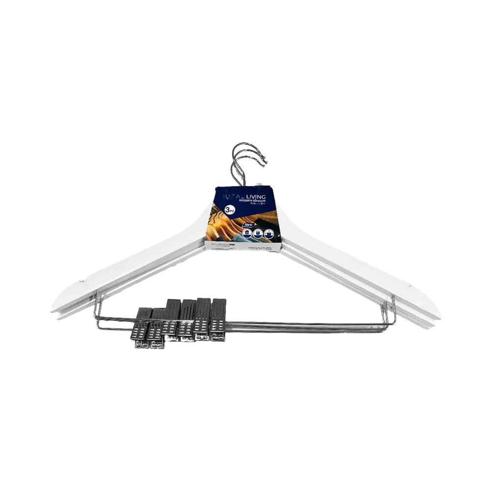 Ideal Living 3in1 Wooden Pants Hanger - Image 2