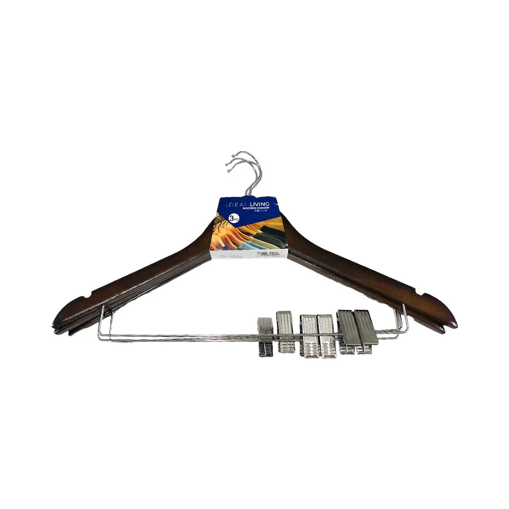 Ideal Living 3in1 Wooden Pants Hanger - Image 3