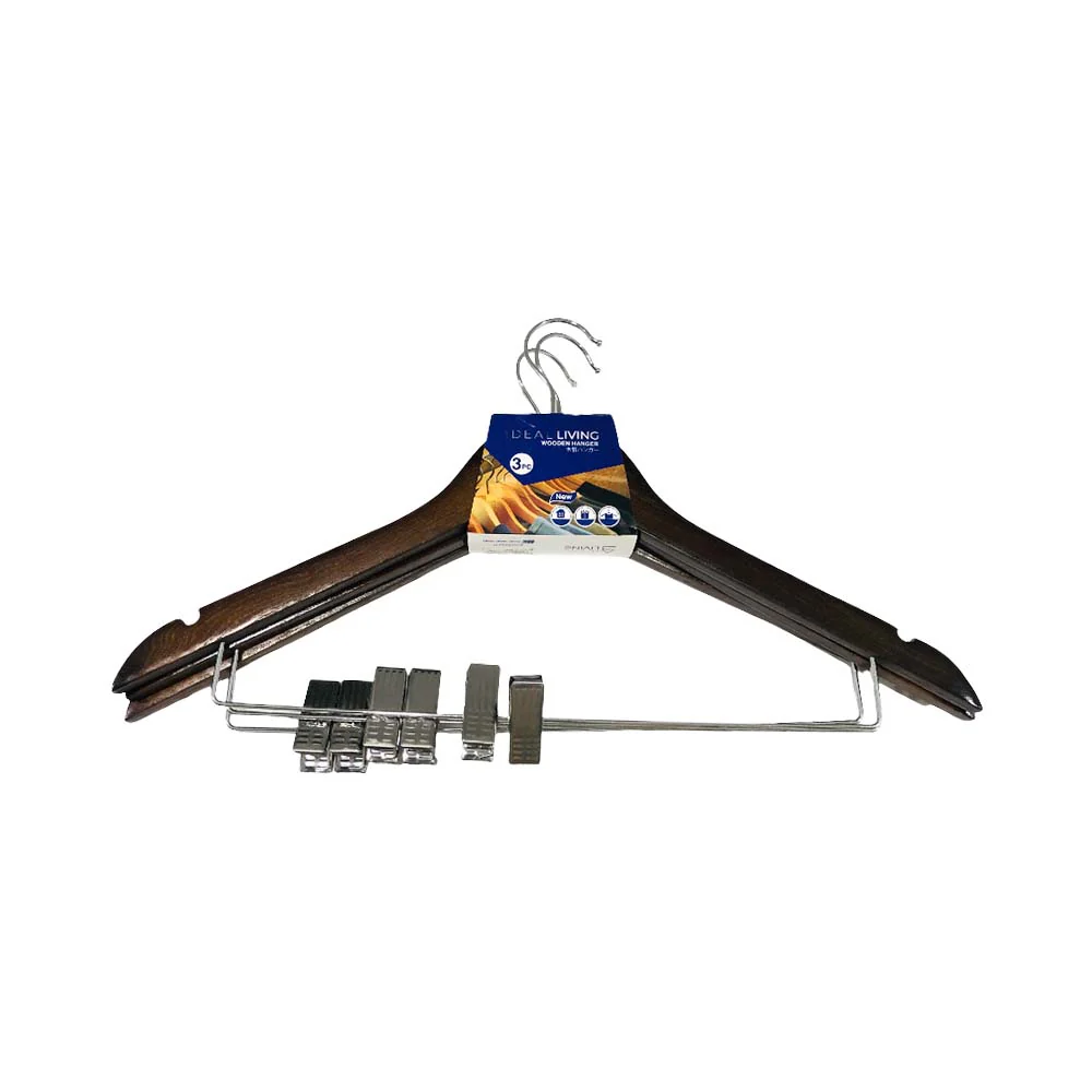 Ideal Living 3in1 Wooden Pants Hanger - Image 4