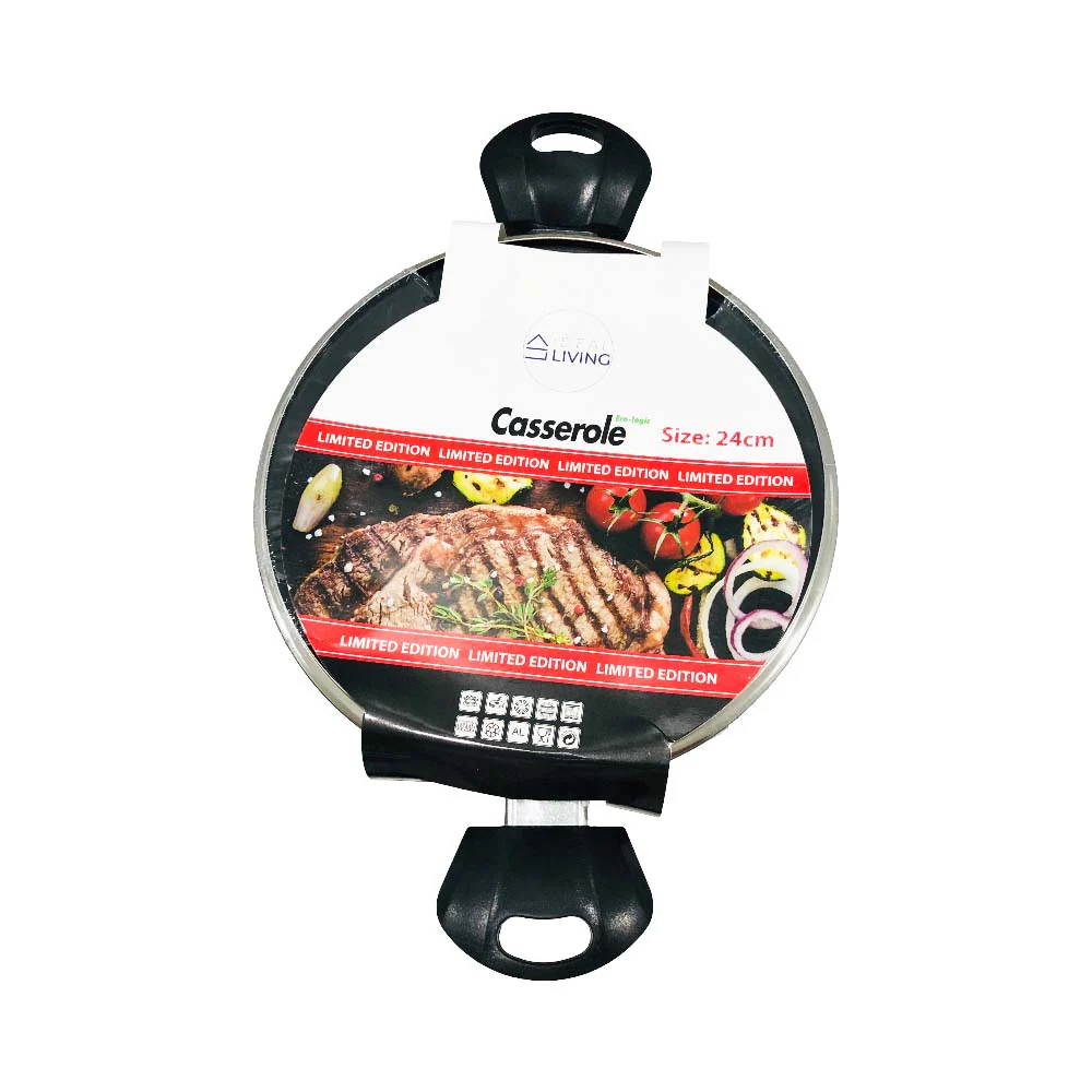 Ideal Living Casserole With Glass Lid 24cm - Image 2