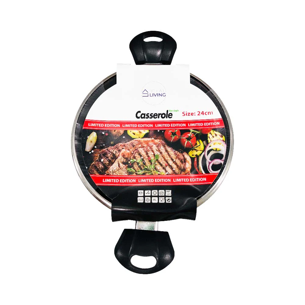 Ideal Living Casserole With Glass Lid 24cm - Image 5