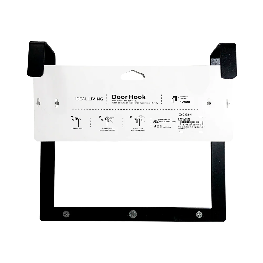 Ideal Living Door Hook Organizer Black - Image 2