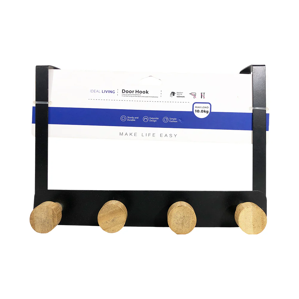 Ideal Living Door Hook Organizer Black - Image 3