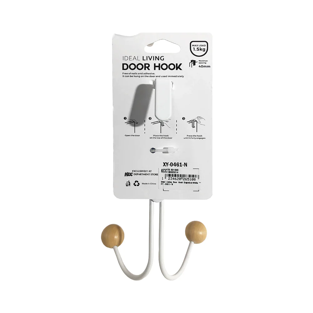 Ideal Living Door Hook Organizer White - Image 2