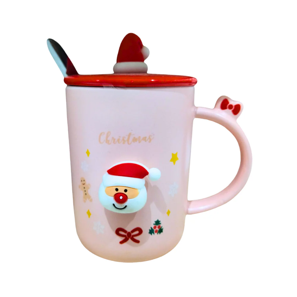 Ideal Living Mug With Cover And Spoon Printed 350ml - Image 2