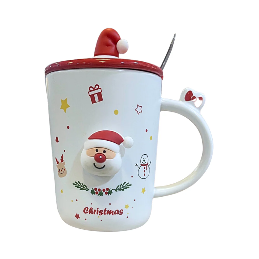 Ideal Living Mug With Cover And Spoon Printed 350ml - Image 3