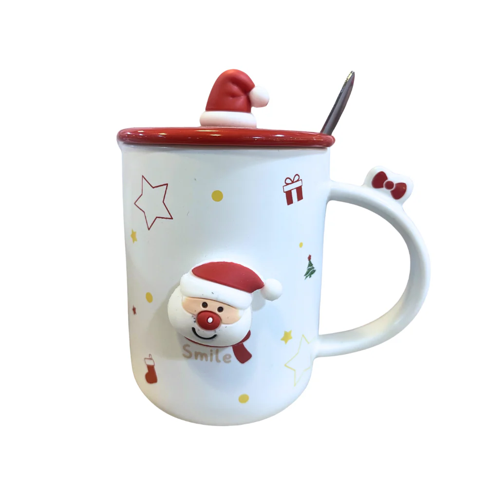 Ideal Living Mug With Cover And Spoon Printed 350ml - Image 4