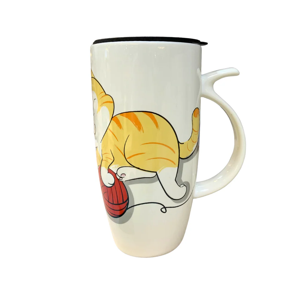 Ideal Living Mug With Cover Printed 580ml - Image 2