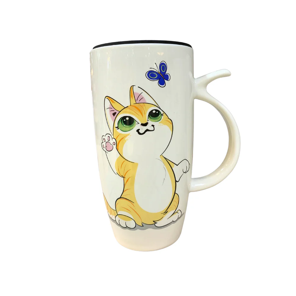 Ideal Living Mug With Cover Printed 580ml - Image 3