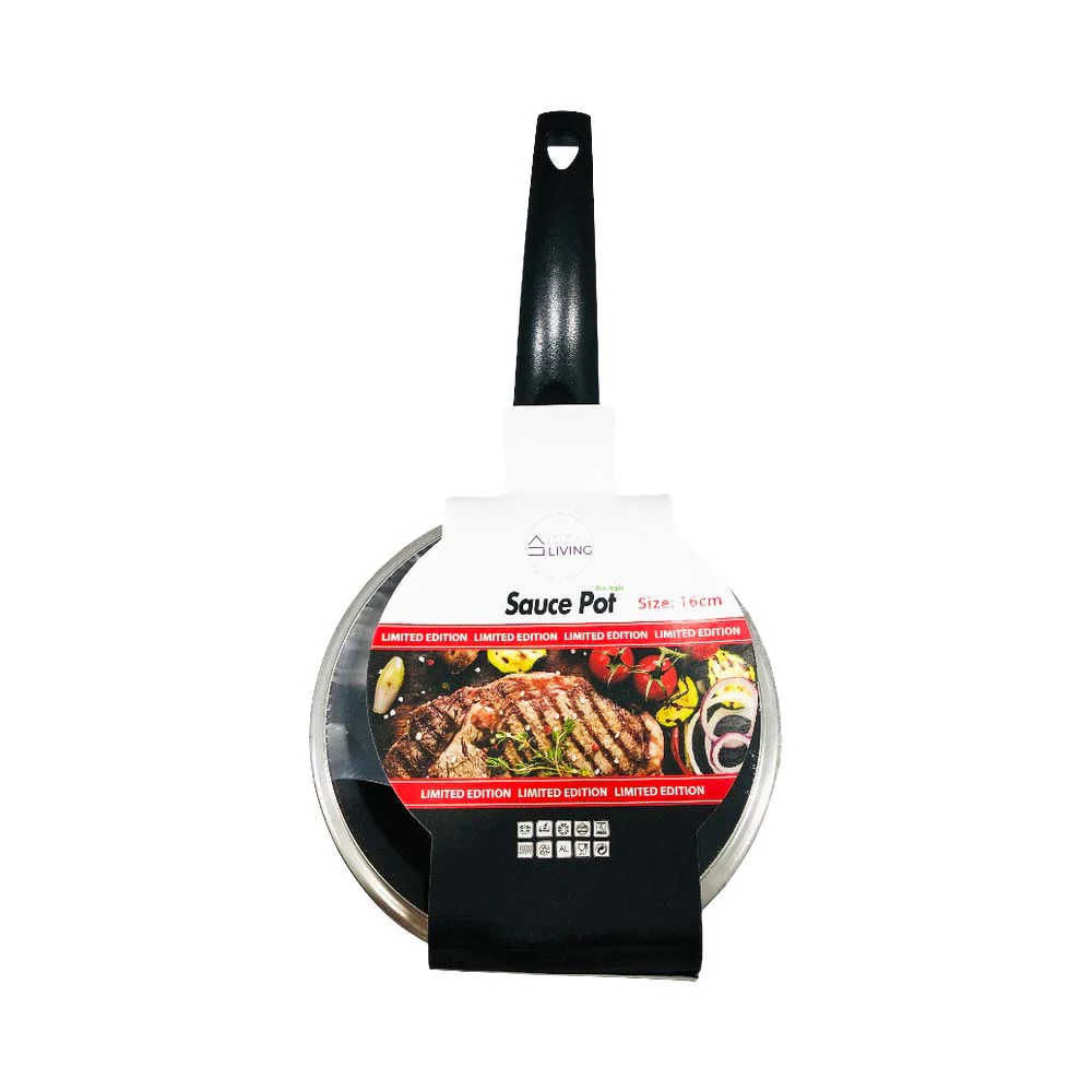 Ideal Living Sauce Pot With Glass Lid 16cm - Image 5