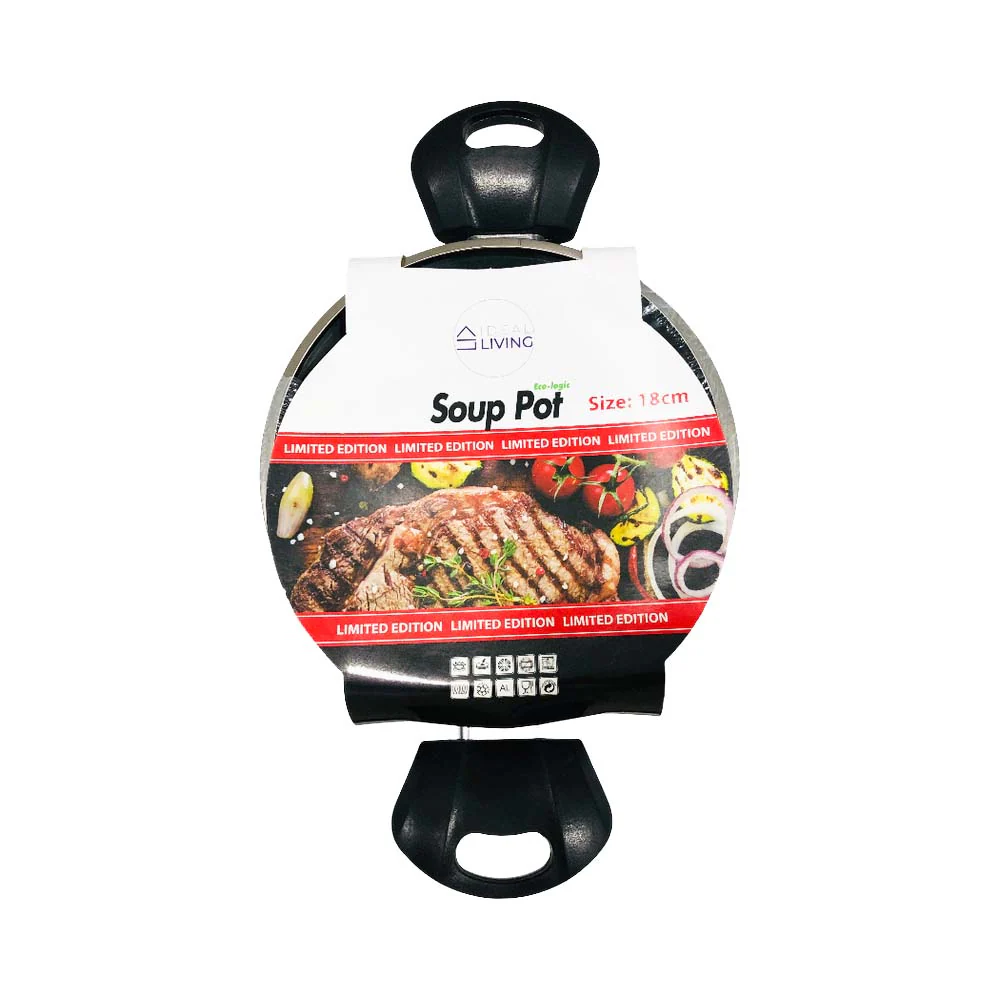 Ideal Living Soup Pot With Glass Lid 18cm - Image 2