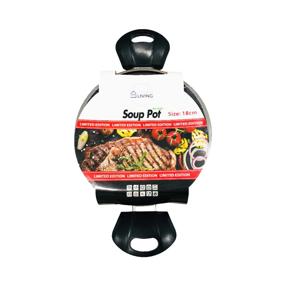Ideal Living Soup Pot With Glass Lid 18cm - Image 5