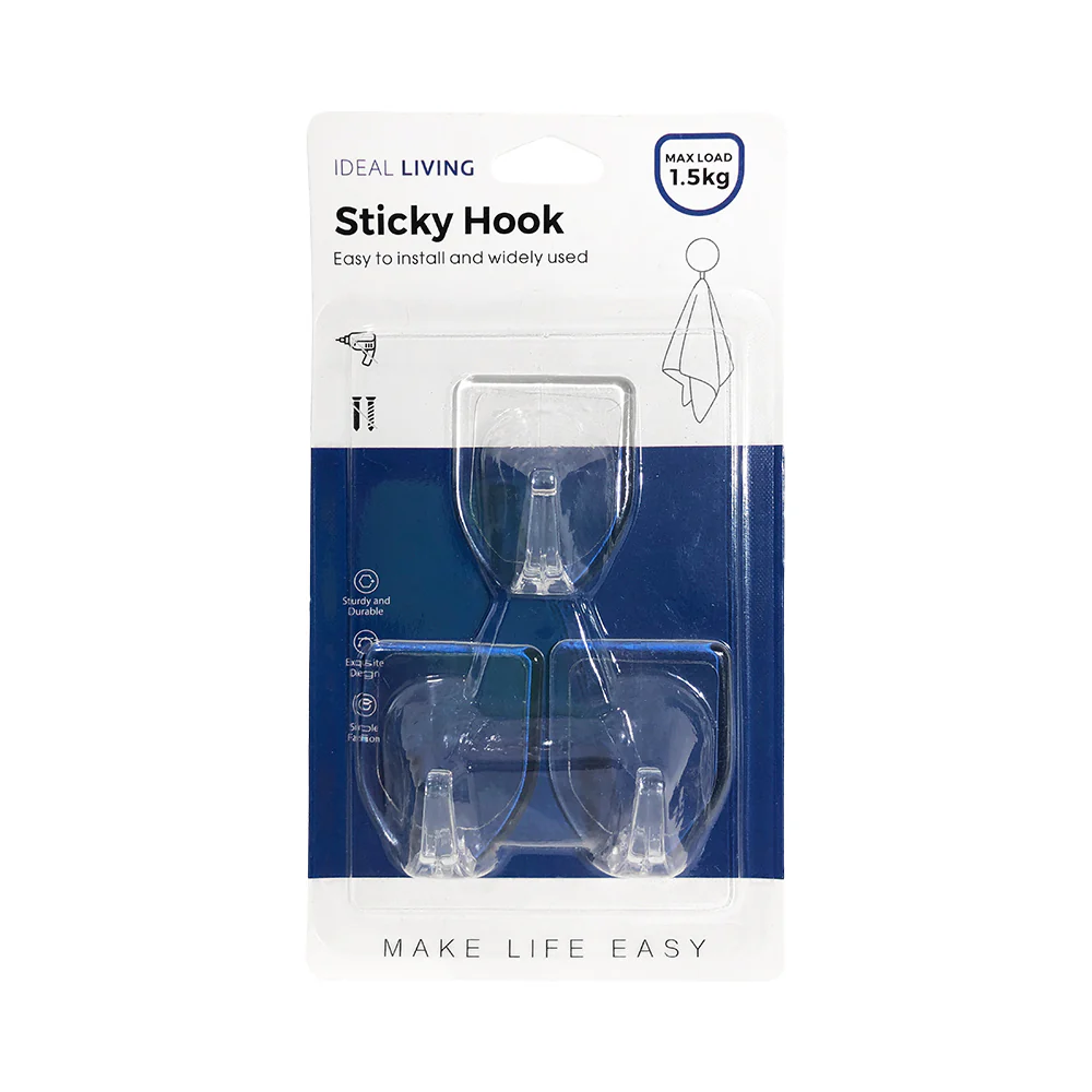 Ideal Living Sticky Hook Clear - Image 3