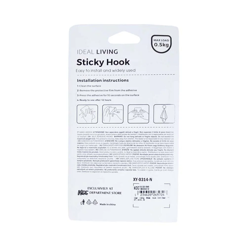 Ideal Living Sticky Hook Clear - Image 6