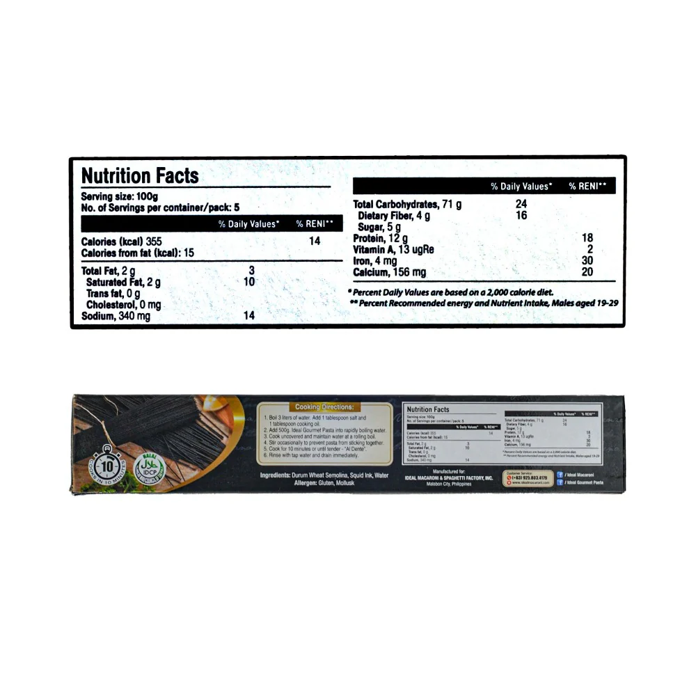 Ideal Squid Ink Spaghetti 500g - Image 3
