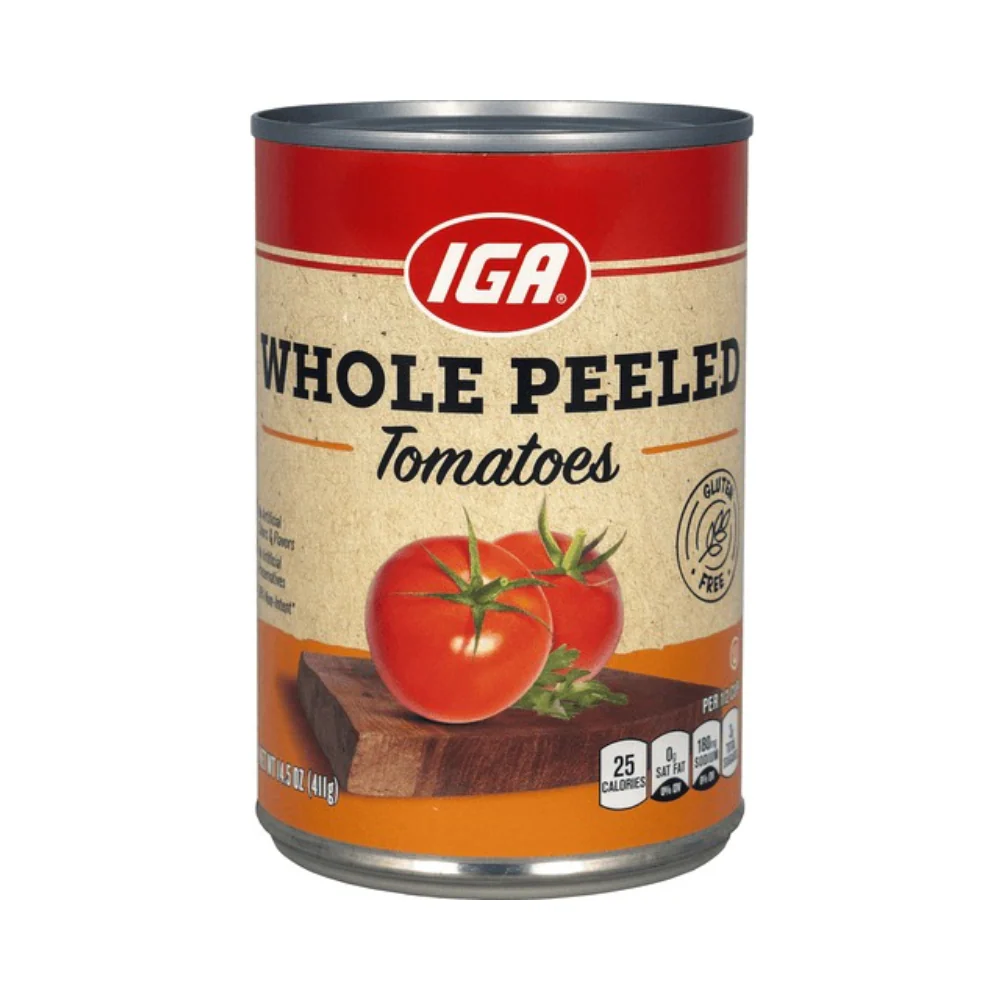 Iga Whole Peeled Tomatoes 411g - Image 2