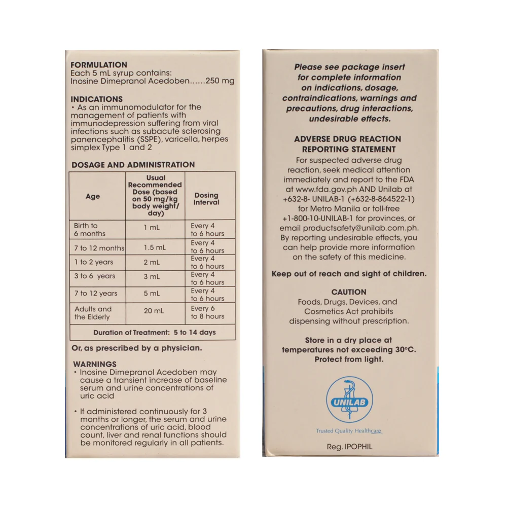 Immunosin Syrup 250 mg/5ml 60ml - Image 3