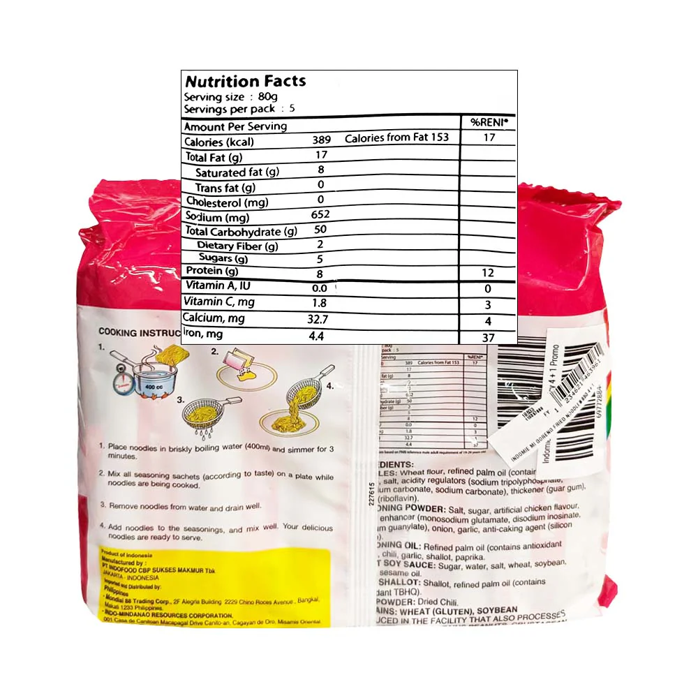 Indomie MI Goreng Fried Noodles 85g x 4's + 1 - Image 2