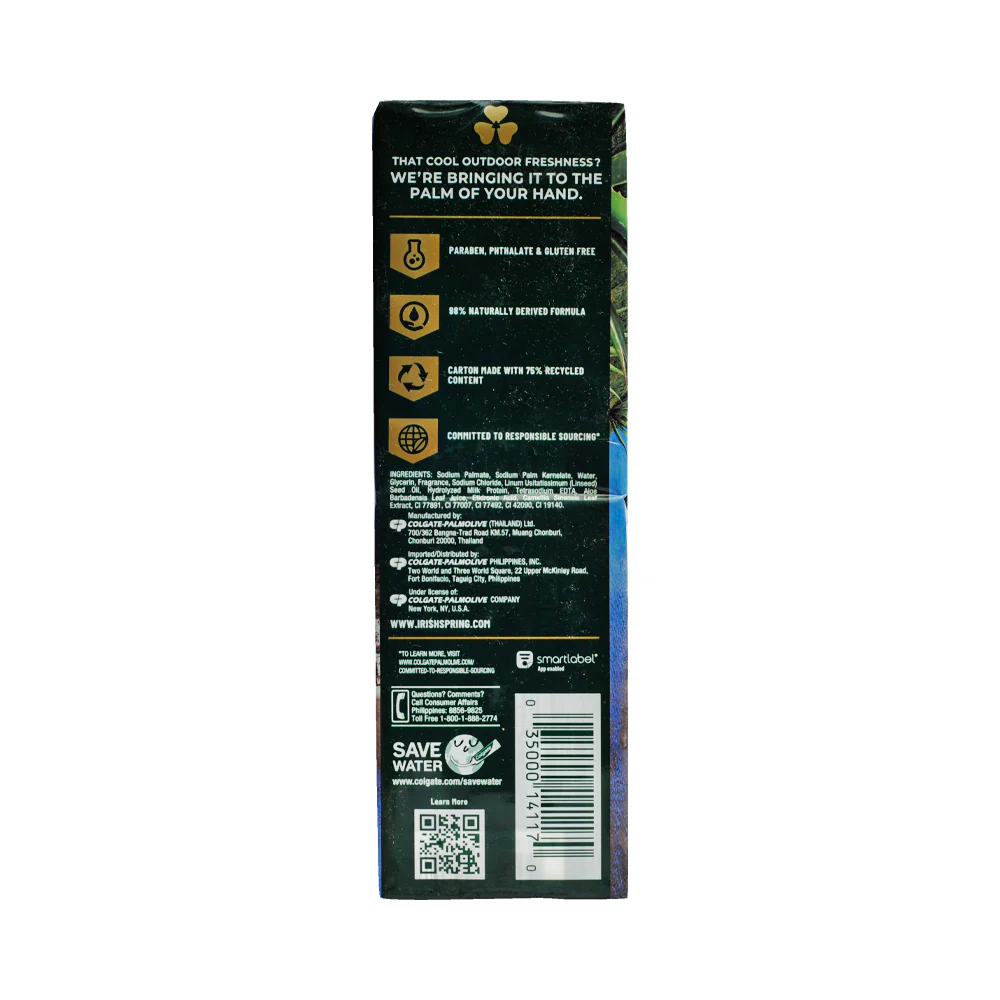Irish Spring Aloe Mist Deodorant Bar Soap 104.8g (3.7oz) x 6's - Image 2