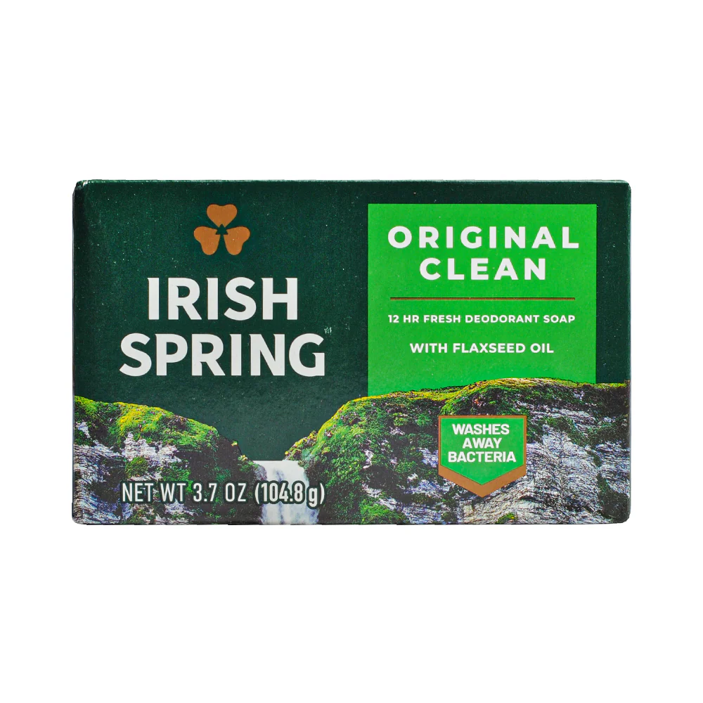 Irish Spring Original Clean Deodorant Bar Soap 104.8g (3.7oz)