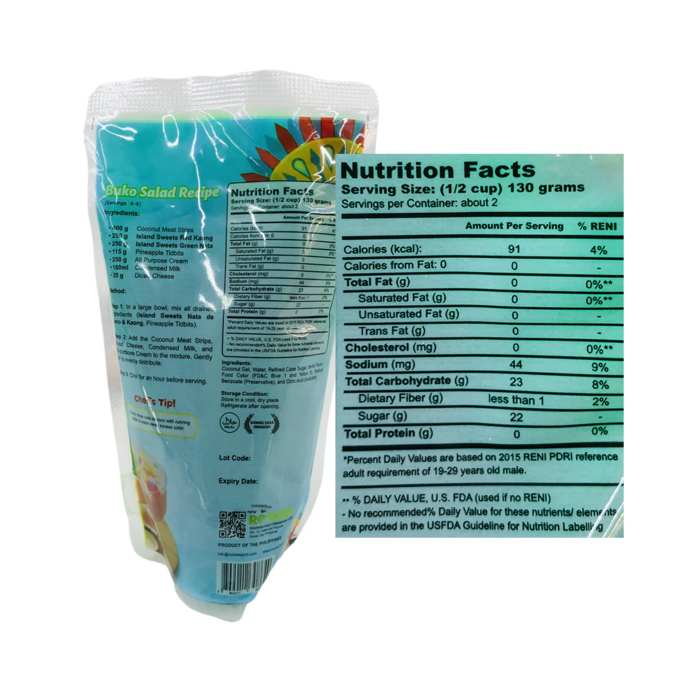 Island Sweets Nata De Coco Green SUP 250g - Image 2