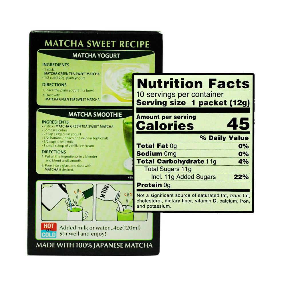 Ito En Sweet Matcha Green Tea Powder Stick 12g x 10's - Image 2