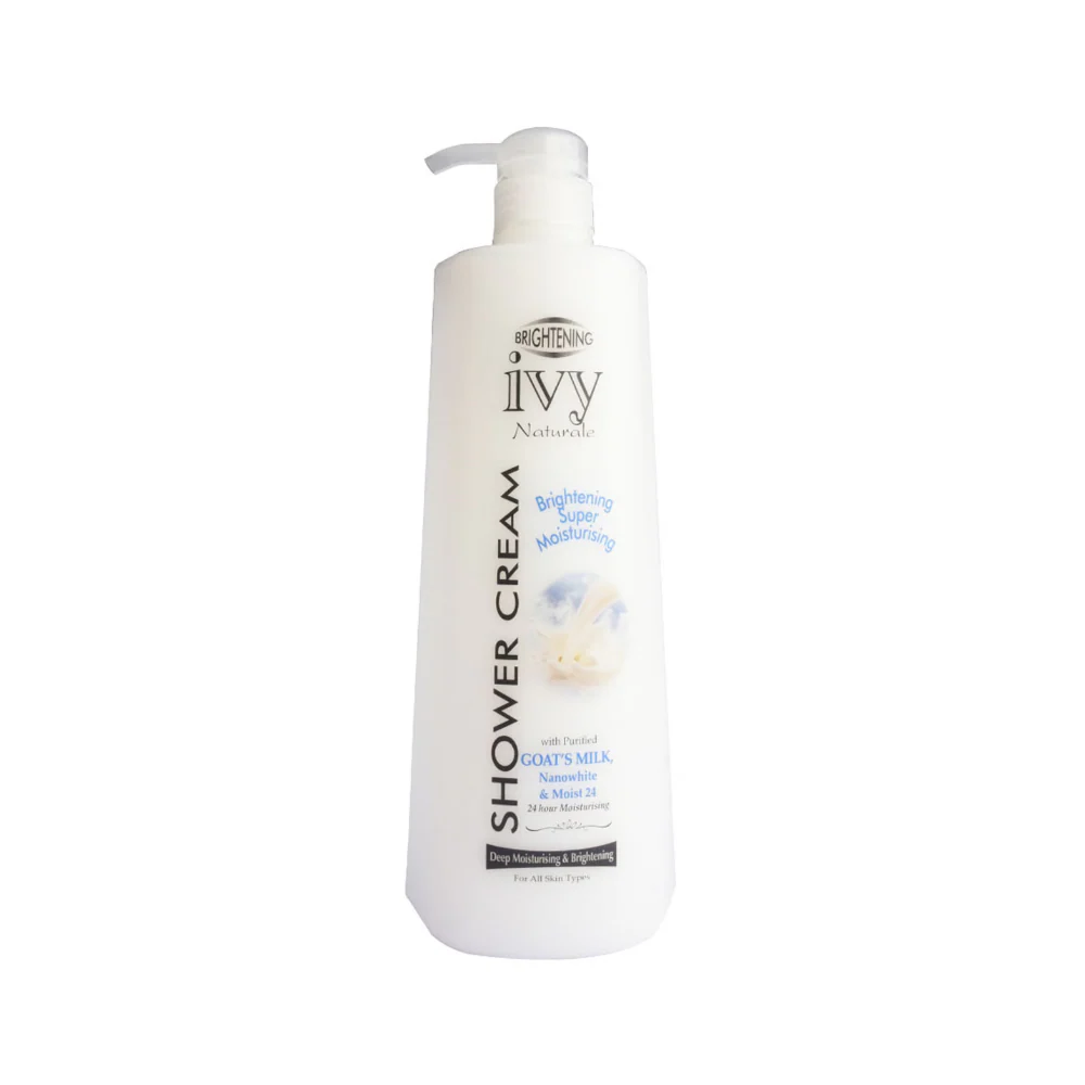 Ivy Natural Brightening Shower Cream Goats Milk 1000ml - Image 2