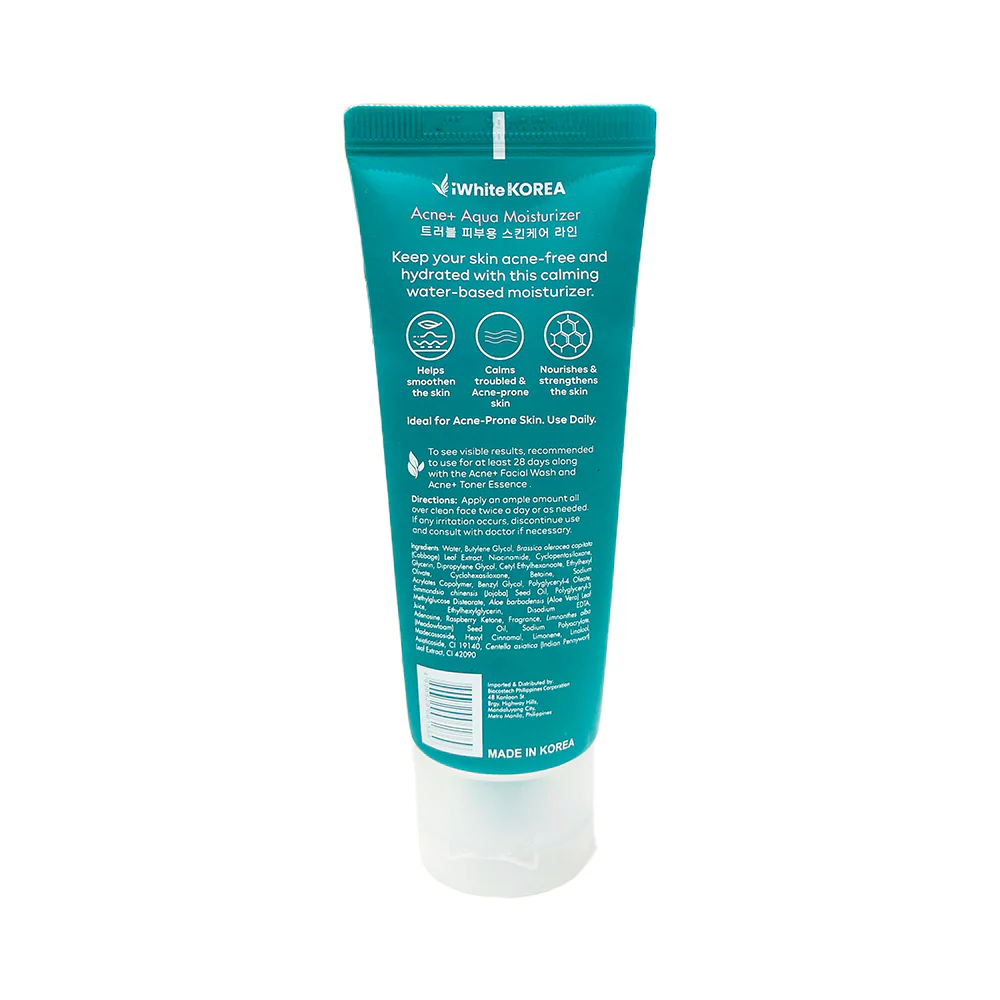 Iwhite Korea Acne+ Aqua Moisturizer Tube 50ml - Image 2