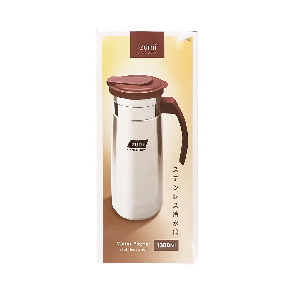 Izumi Stainless Steel Water Pitcher 1300ml - Image 2