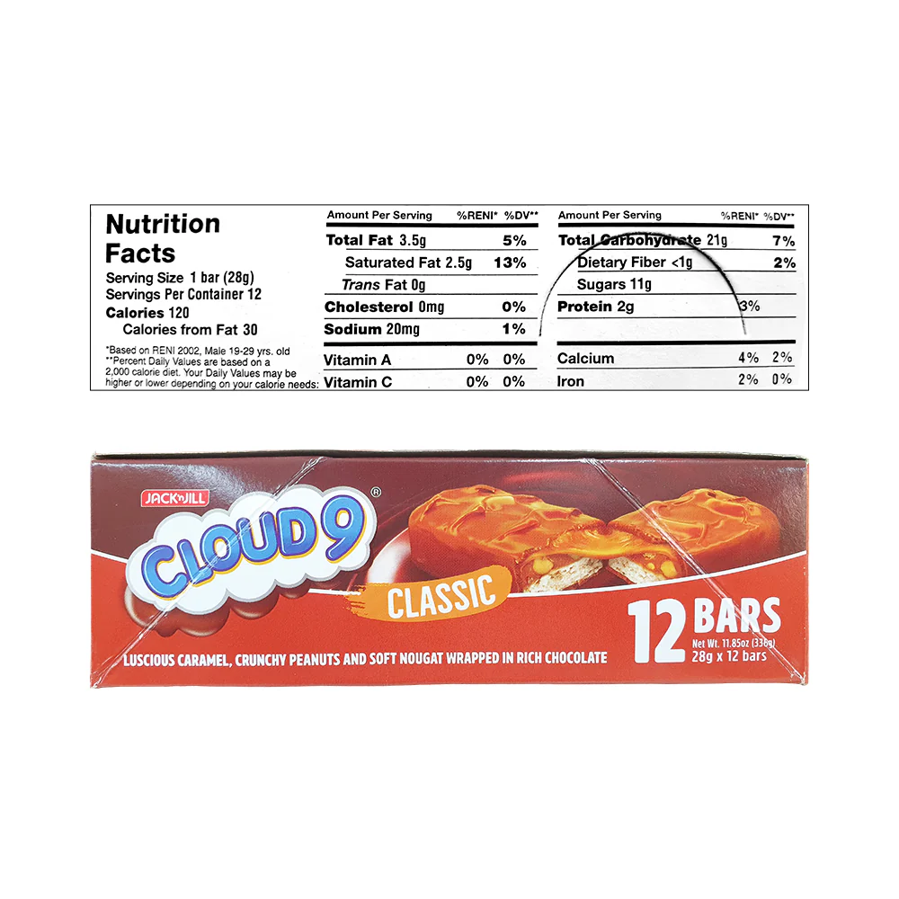 Jack 'n Jill Cloud 9 Chocolate Bar Classic 28g x 12's - Image 2