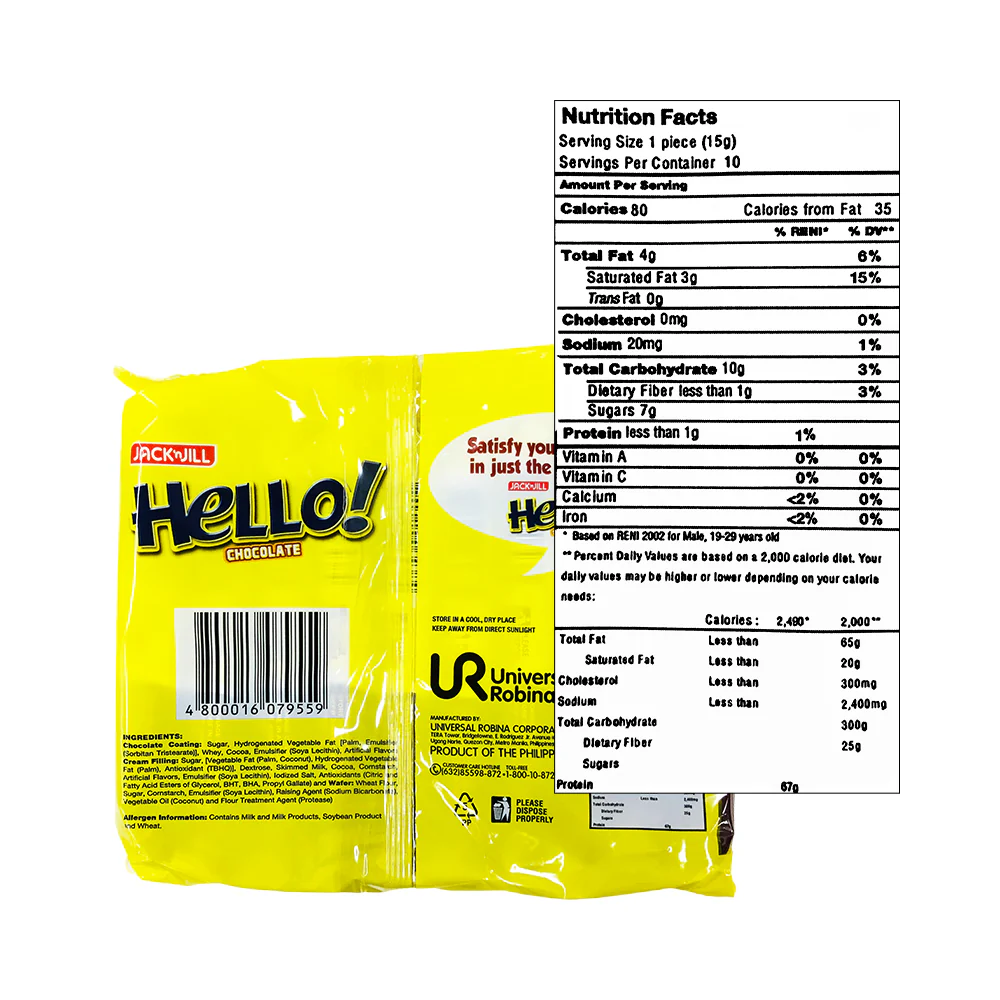 Jack 'n Jill Hello Choco-Coated Chocolate Filled Wafer 15g x 10's - Image 2